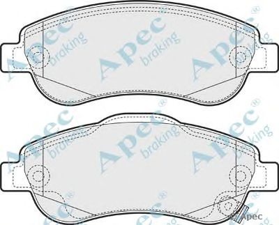 APEC BRAKING pad1582 -  Комплект тормозных колодок, дисковый тормоз
